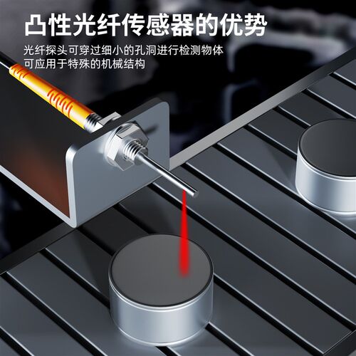 好货凸针侧面发光光纤传感器M3/M4/M6漫反射检测感应器YH-EX-LD41