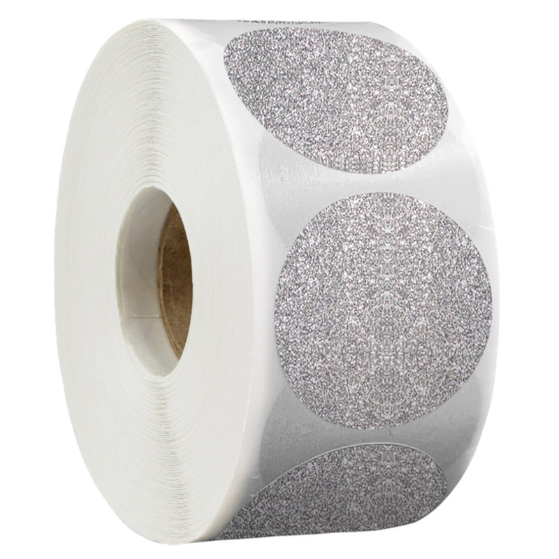300张/卷圆形磨砂闪光贴纸标签礼品包装封口贴精美礼物文具装饰