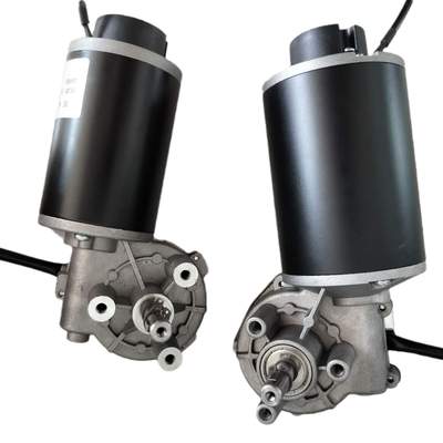 霍尔编码器有刷电机12V 24V蜗轮蜗杆小马达车库门直流减速电机