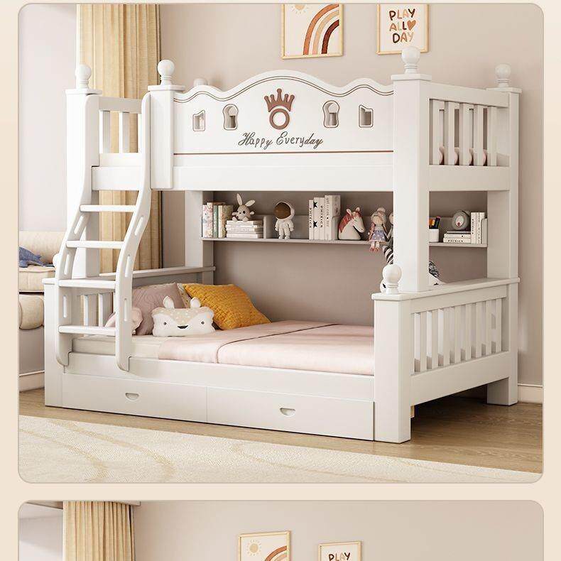 儿童床上下铺上下分体木床全实木上下床樱桃木子母床两层床高低床