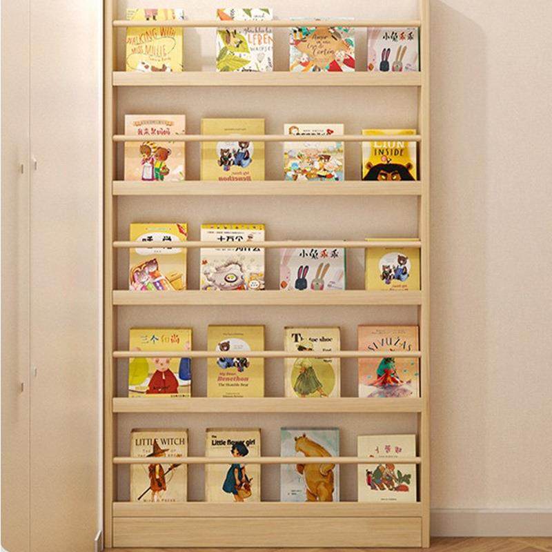 木质多层置物架儿童实木书架阅读书柜门后墙上落地壁挂书架