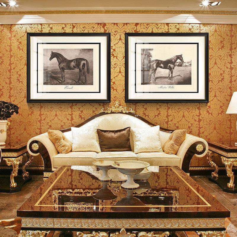 简约美式复古画办公室挂画客厅沙发动物壁画书房画良骏装饰画骏马,农机/农具/农膜,其它农用工具,淘宝优惠券,粉丝福利购,淘宝优惠卷