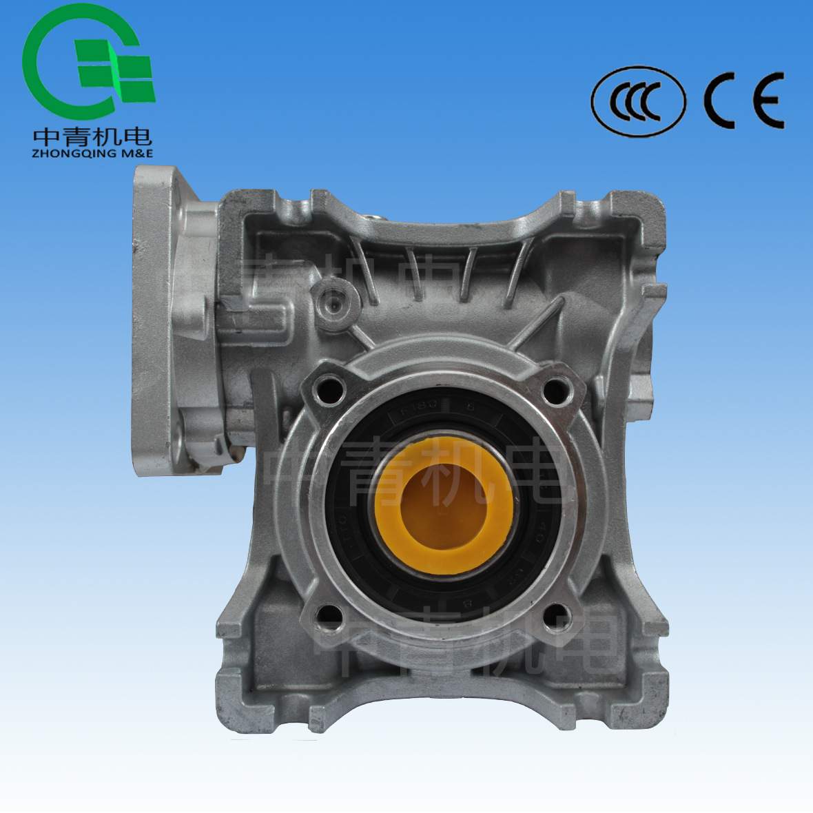 迪龙传动 NMRV050-10型法兰输入蜗轮蜗杆减速器 立式铝合金减速机