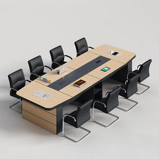 新款大型会议桌长桌简约现代办公家具办公桌开会桌会议室桌椅组合