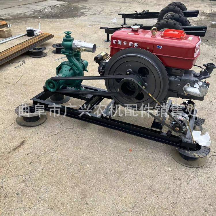 扬程50米柴油拖车款高扬程抽水泵流量70立方抗旱浇地喷灌泵