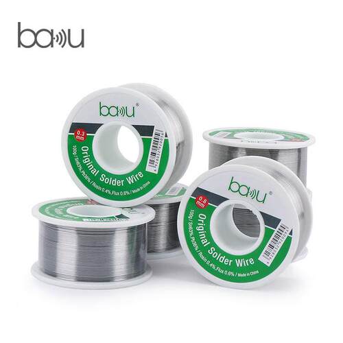 巴酷BA-100G焊锡丝0.20.30.60.8mm183度锡线免清洗供出口100g