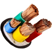 5芯电缆三相四线10 35平方电缆 国标RVV VVR软芯电缆2