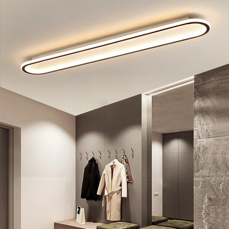 超薄LED吸顶灯现代简约阳台过道走廊衣帽间入户玄关小灯长条灯具