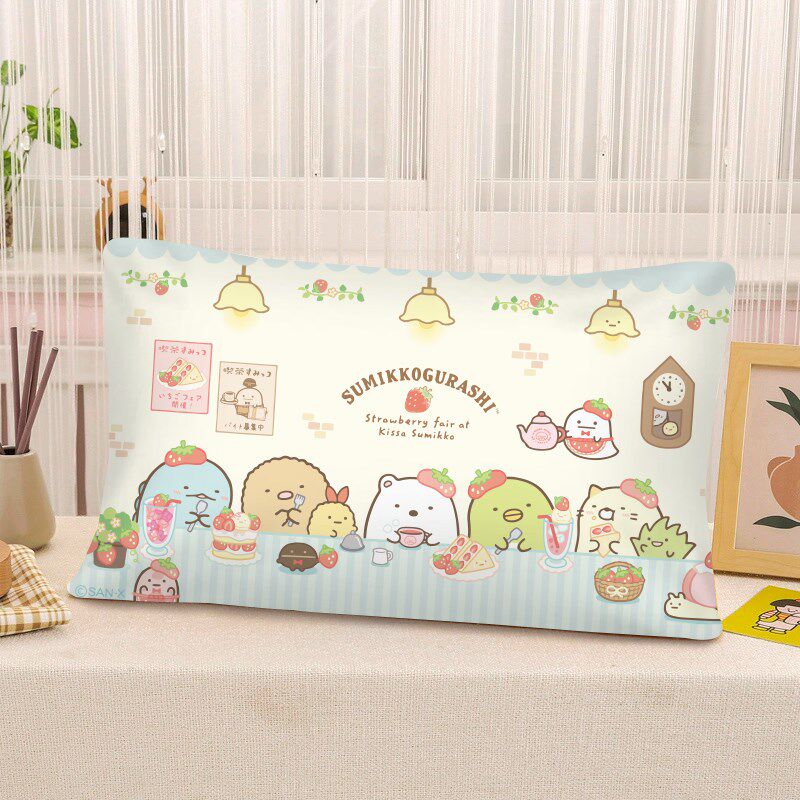 角落生物水晶绒枕套可爱少女心卡哇伊学生儿童枕头套子单人单只