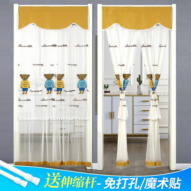 夏季防蚊门帘隔断帘家用免打孔卧室遮挡帘夏天2025新款纱帘魔术贴