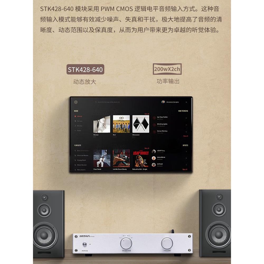 热级大功率家用功率放大器厚膜D型Pa-428Pro