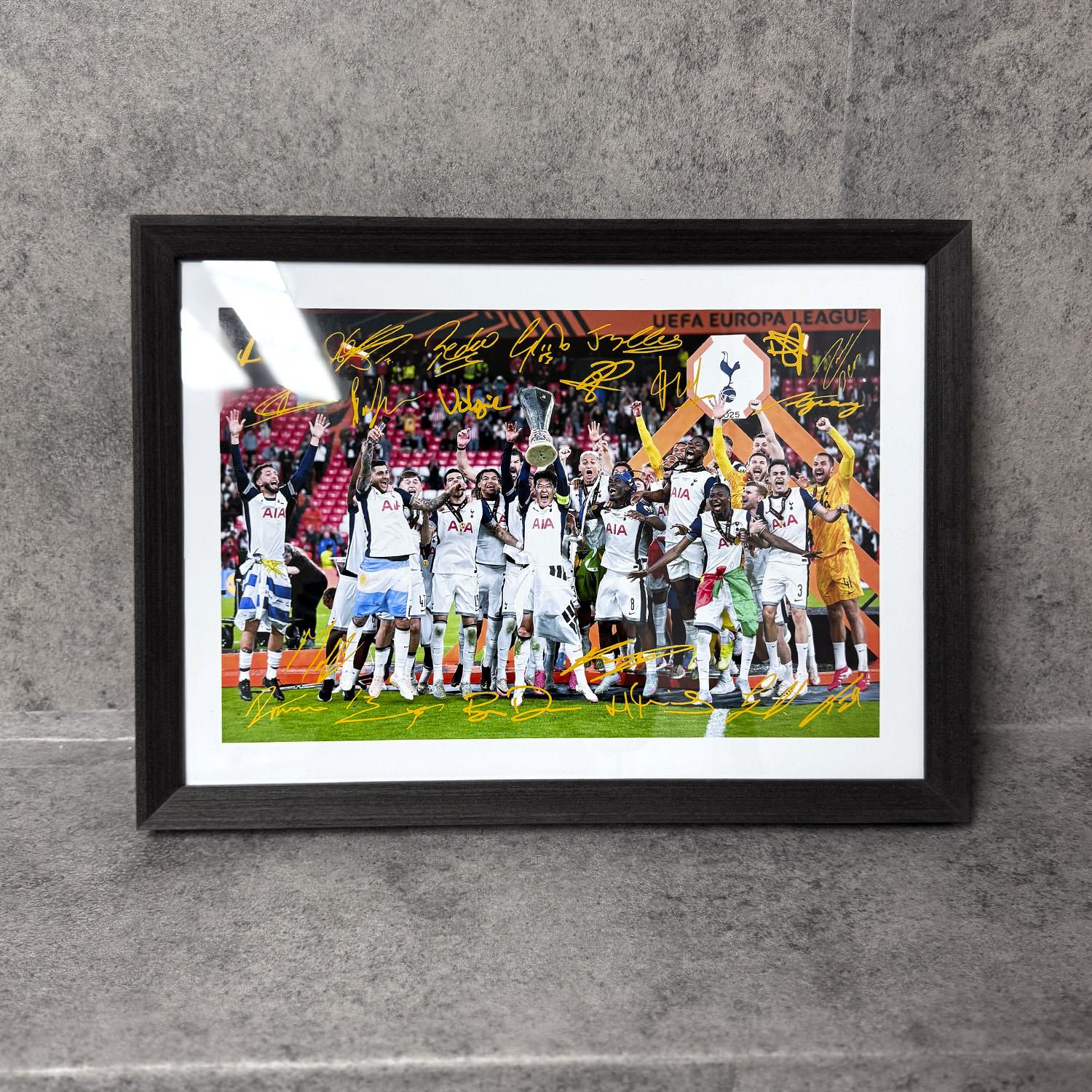 25年热刺欧联杯全家福实木装饰相框照片墙桌摆挂框摆件壁画孙兴慜