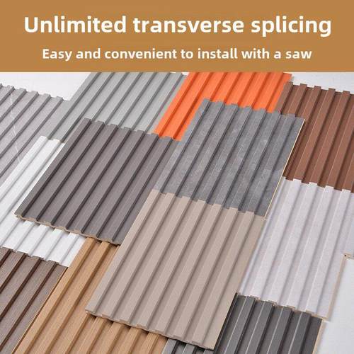 150实心7槽格栅竹木纤维护墙板电视背景墙格栅生态木长城板墙裙