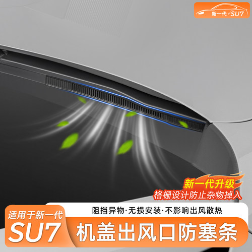 适用于小米SU7机盖导水槽防塞网