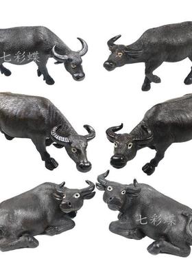 石湾公仔陶瓷水牛卧牛客厅家居动物工艺品送礼风水吉祥物镇宅摆件