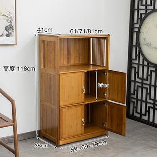 简约餐边柜厨房碗柜置物架靠墙实木家用茶水架轻奢储物茶叶柜酒柜