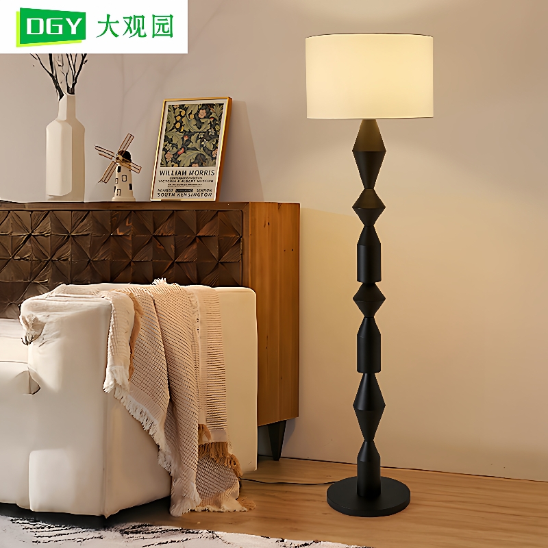 法式侘寂风客厅落地灯美式简约中古风装饰卧室书房氛围落地灯668L