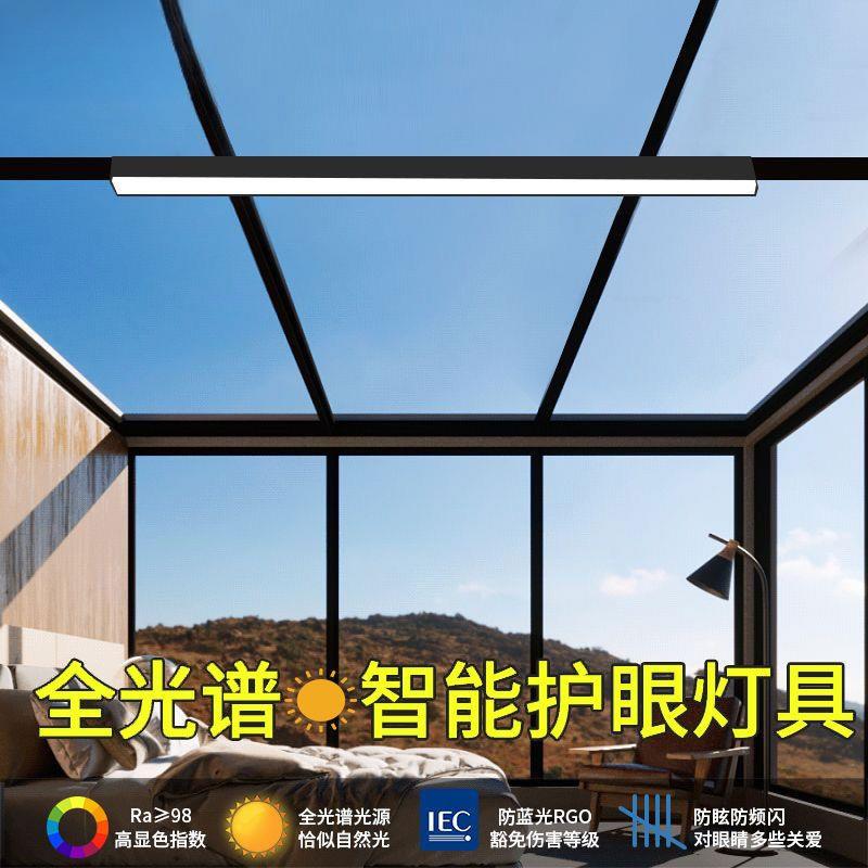 玻璃阳光房专用灯长条形超薄阳台灯吸顶灯庭院雨棚屋檐超亮长条灯