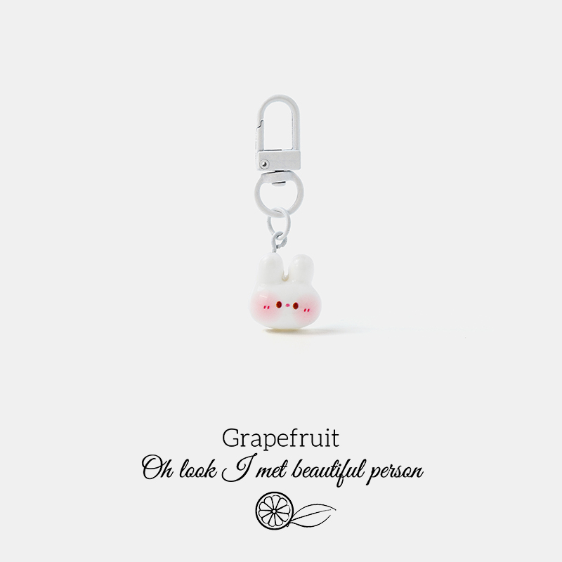 超粉嫩可爱女款小兔子钥匙扣挂件