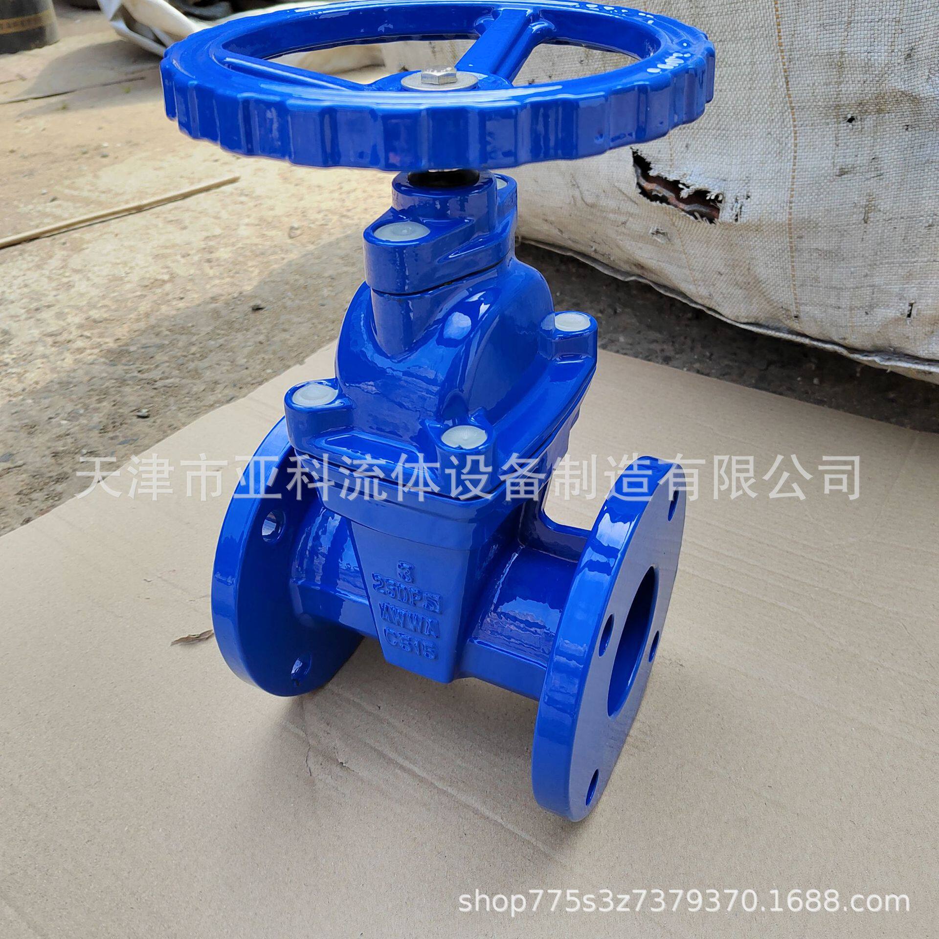 美标软密封弹性球墨铸铁手动闸阀250PSI铸铁闸阀