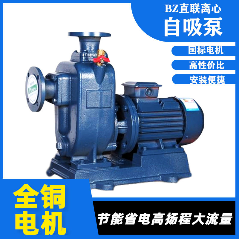 直联式自吸清水泵50BZ-25大流量抽水泵65BZ-15农用灌溉泵40BZ-20