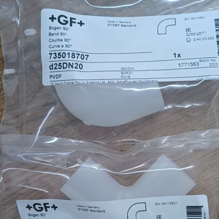 GF PVDF纯水管件 现货HP-PVDF高纯管材配件阀门 耐腐蚀高温流体