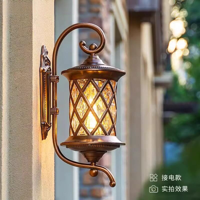 户外壁灯防水大门口庭院灯欧式复古室外别墅花园创意个性接电墙灯