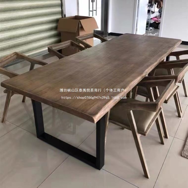 会议桌现代实木桌条形电脑桌简约办公双人书桌家用长条工作台桌子