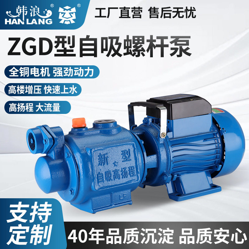 ZGD自吸螺杆泵高扬程家用井用抽不锈钢 220V自来水增压泵生产厂家
