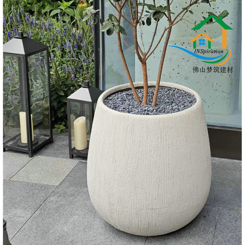户外大西洋风格陶器花盆大型矩形户外花园花盆