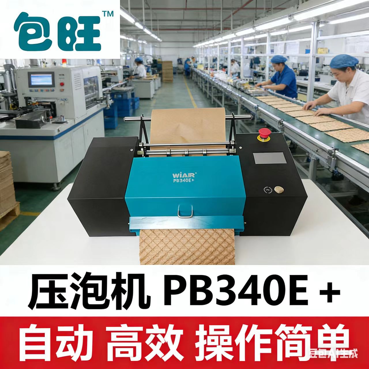 全自动桌面牛皮纸压泡机缓冲填充包装缓冲减震保护泡泡纸成型机