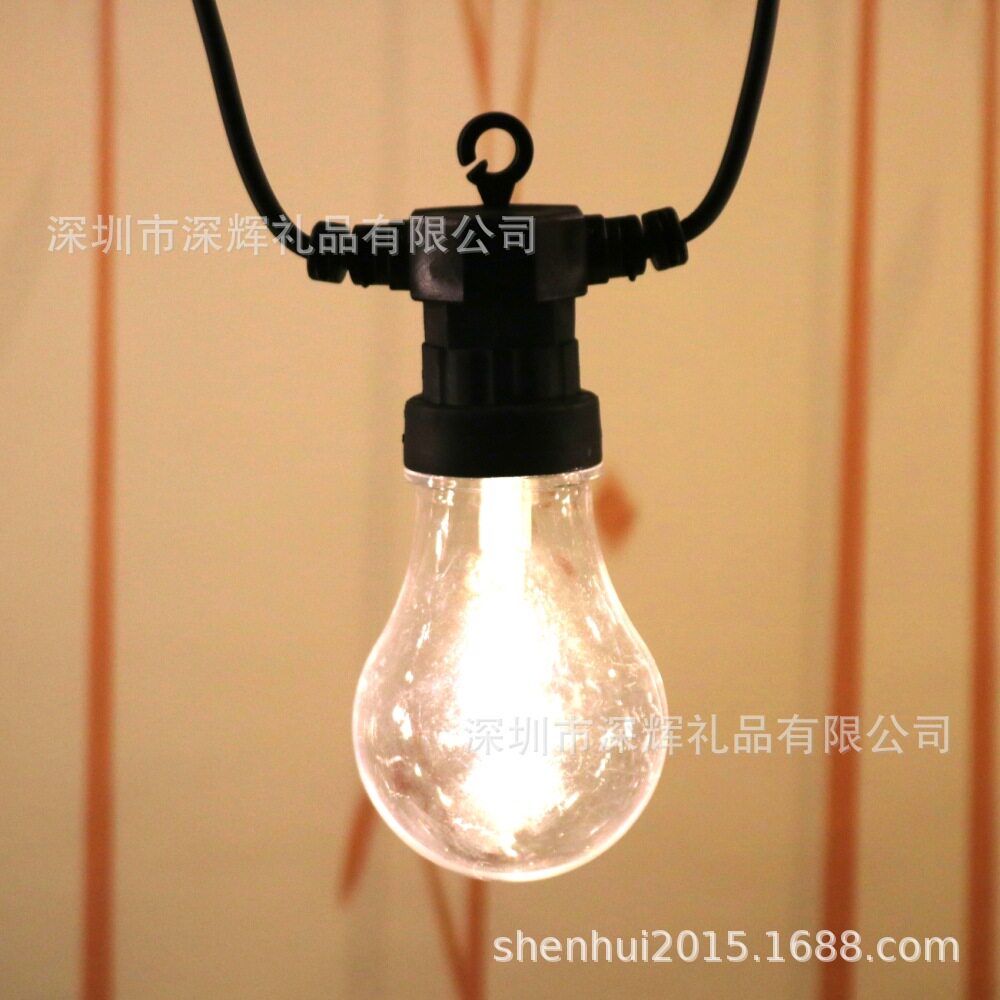 A60型号灯串线灯丝泡灯带户外高效防水灯串花园照明LED圣诞灯串