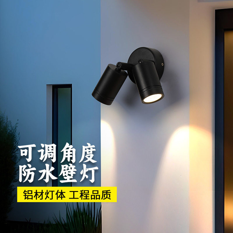 户外防水壁灯门口门前阳台墙壁灯室外双头射灯门头灯招牌吸顶射灯