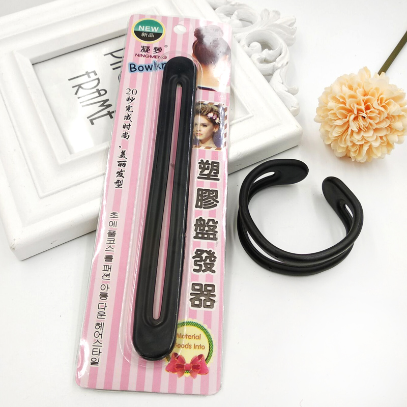 现货头发多日韩花苞头盘发器塑胶美发工具丸子头编发棒发型造型师