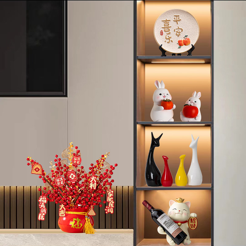快速发货新房g客厅酒柜摆件轻奢高档家居电视桌面招财猫装饰品乔,家居饰品,装饰摆件,淘宝优惠券,粉丝福利购,淘宝优惠卷