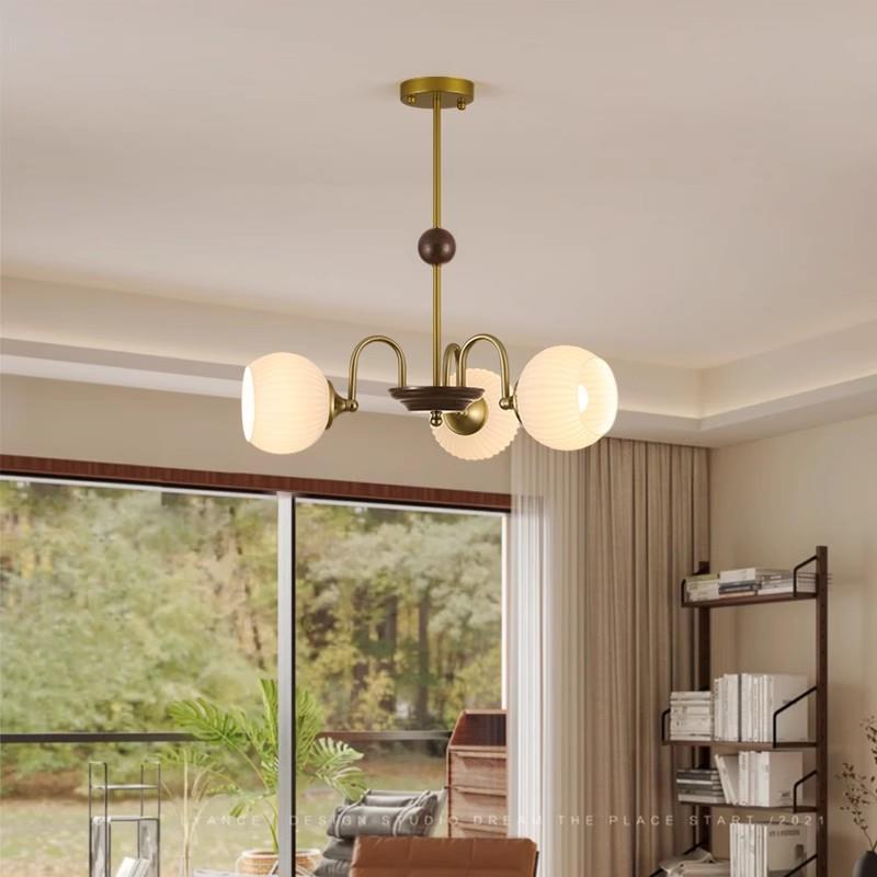 法式中古客厅灯主灯轻奢vintage餐厅吊灯诧寂风复古书房主卧室灯