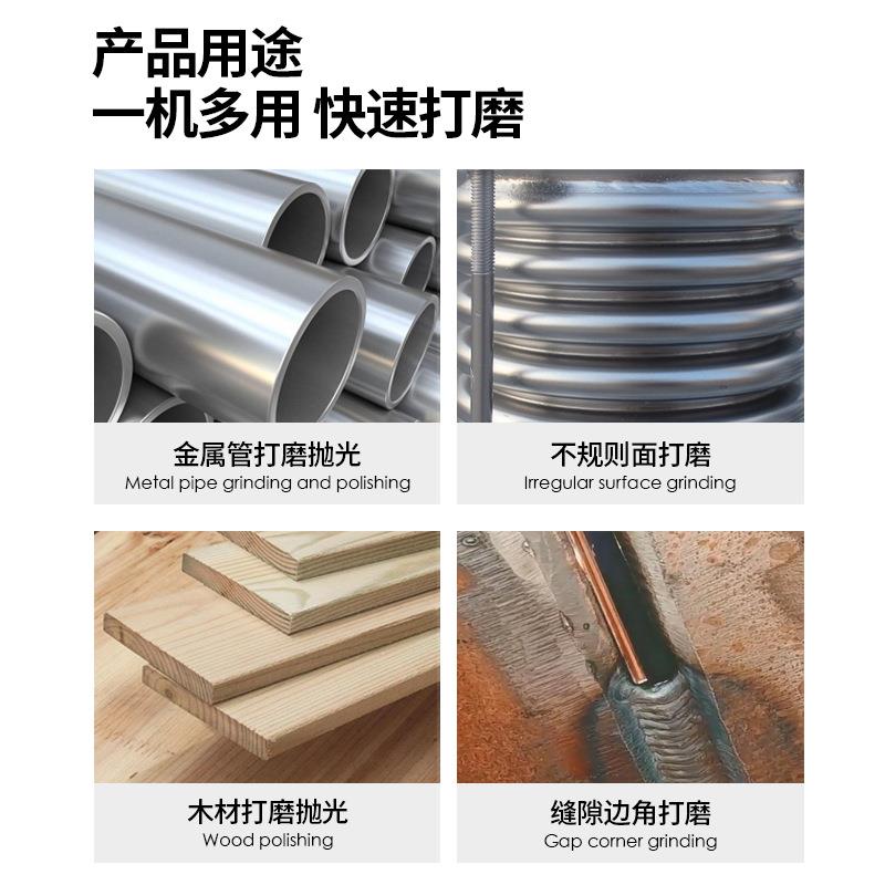 圣耐尔气动砂带机手持抛光机模具修角打磨抛光磨砂机气动打磨E18