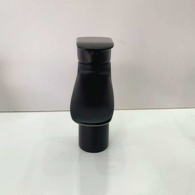 正品埃美柯MD8850炭黑色全铜节水洗面器龙头