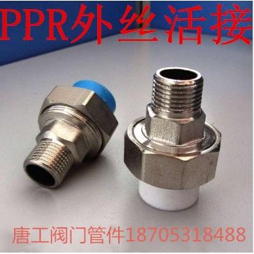 优质新品PPR外丝 外牙活接 水管配件 塑料接头 4分 6分 1寸