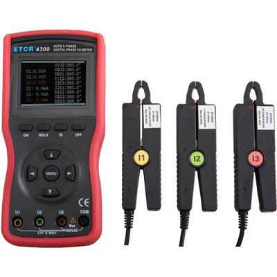 【广州铱泰ETCR4300 三相数字相位伏安表 数字相序表电压表彩屏