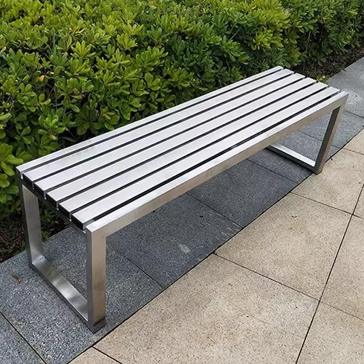 候不锈钢椅公园无椅长HX-XXCD-凳尘车间长凳户外公园长椅商场休息