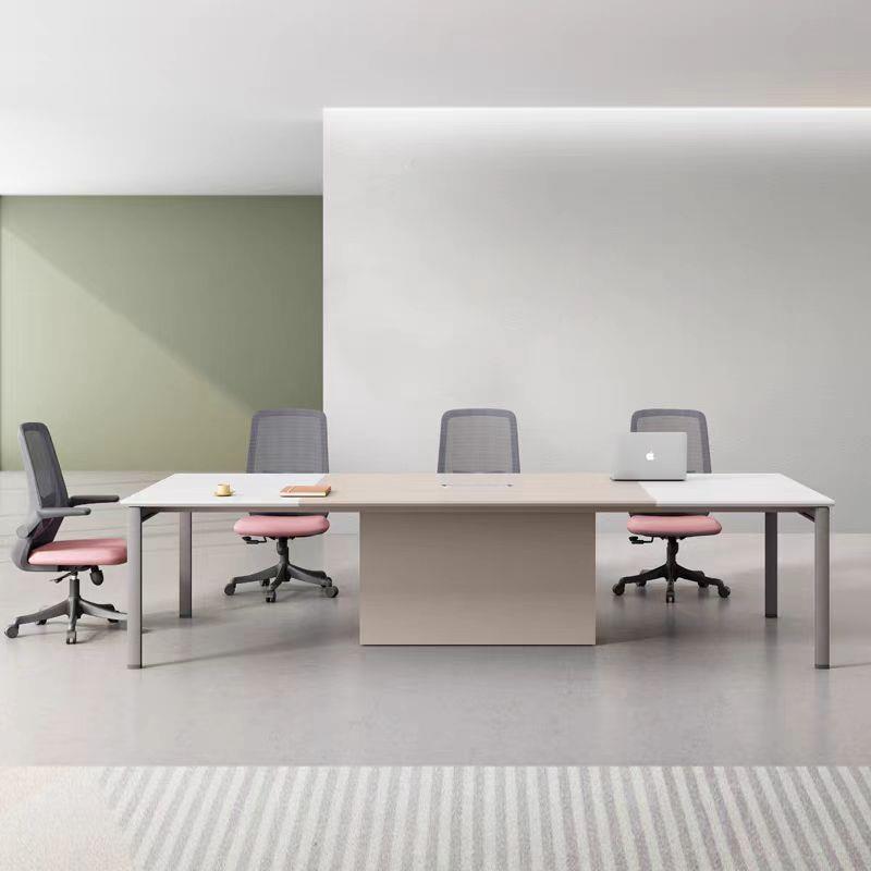 简约代大现会议室会议办桌长条桌条形桌培训桌公会议桌椅型组合