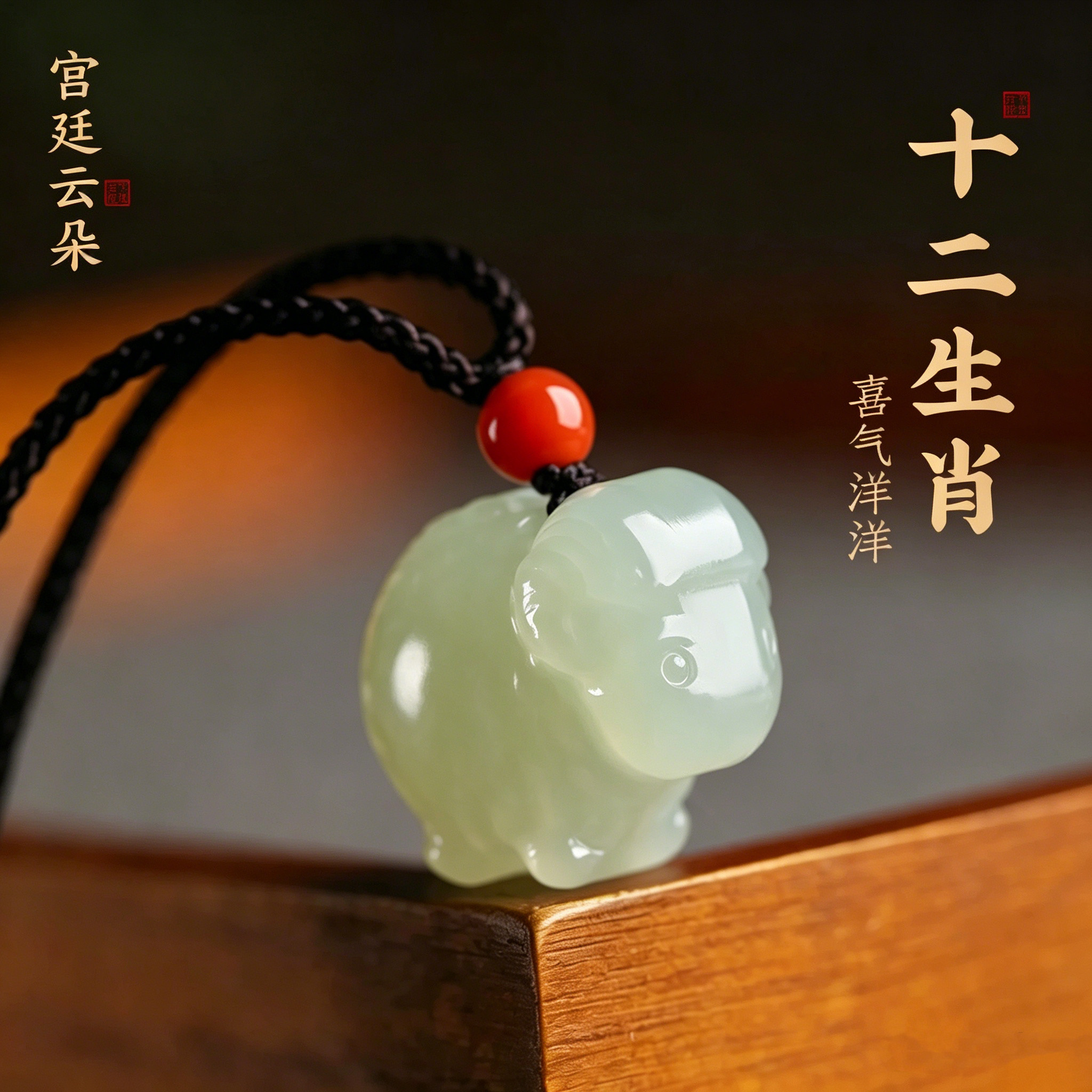 正品生肖羊吊坠天然和田玉挂件属相马六合吊坠玉石挂件玉坠饰品女