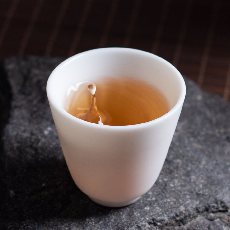 速发素烧羊脂玉品茗杯 家用功夫茶具杯子原矿白瓷泥无釉小茶杯主
