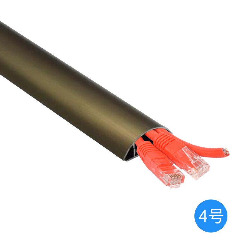 速发固定电线隐形线槽装饰明线配线槽铝半圆合金踩防槽保护地电线