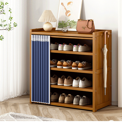 速发入门鞋架屋室内层多实木家用门口简器防尘鞋柜收纳神易省空间
