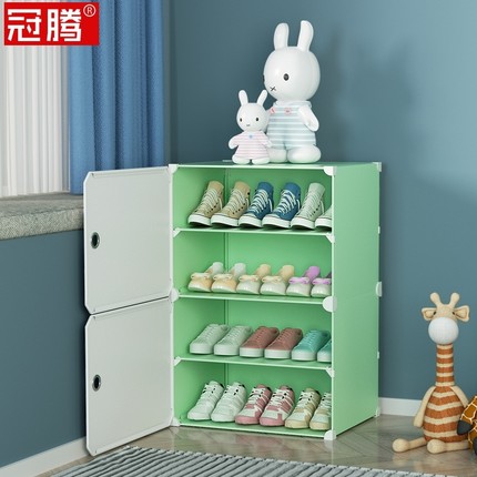 速发儿童鞋架小型窄小可爱小孩男孩孩宝宝迷你防尘鞋柜收纳家用