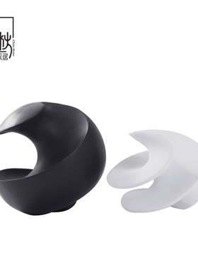 速发抽象创意艺术软装饰摆样板房架客厅玄关书柜书间桌面品件