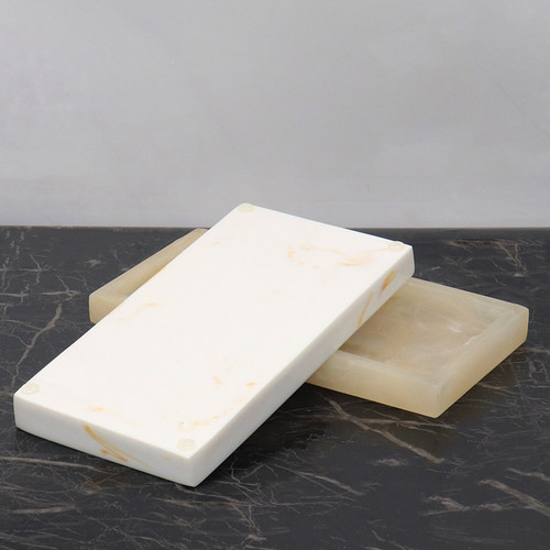 酒店洗手液托盘卫浴洗漱用品盘浴室用品样板N房摆件化妆室托盘套