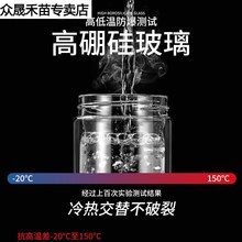 2024新款加厚家用高档商务鹅蛋D水杯男双层保温隔热玻璃杯带盖
